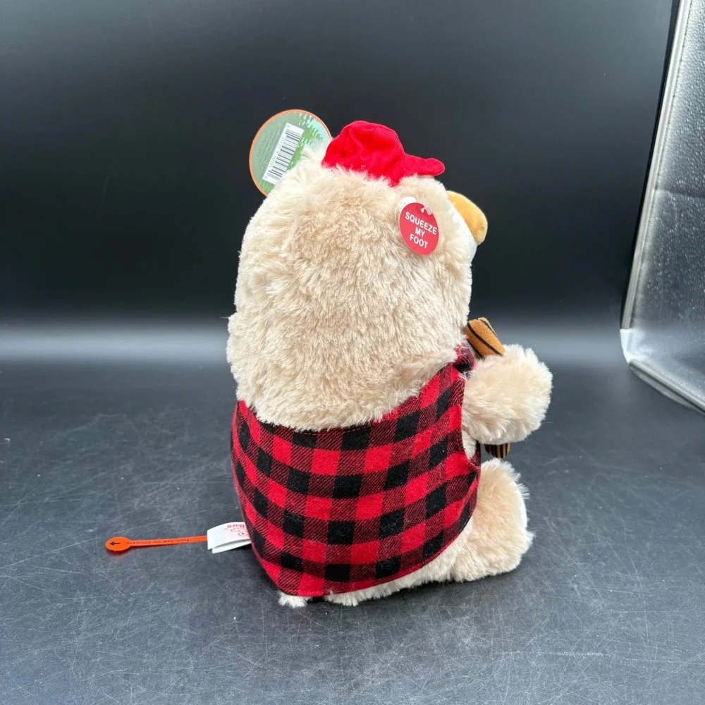 Cuddle Barn Woodchuck Chuck Plush Unisex OS Tan NEW Animated Tongue Twisters